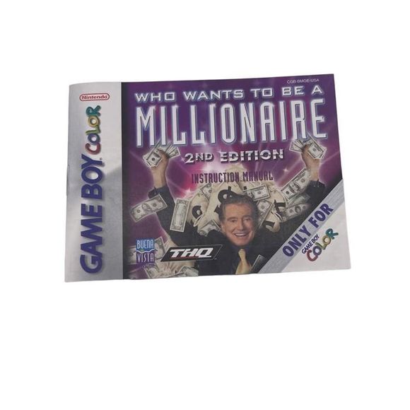 Nintendo Other - Nintendo Game Boy Color Who Wants to Be‎ a Millionaire 2nd Ed Instruction Manual